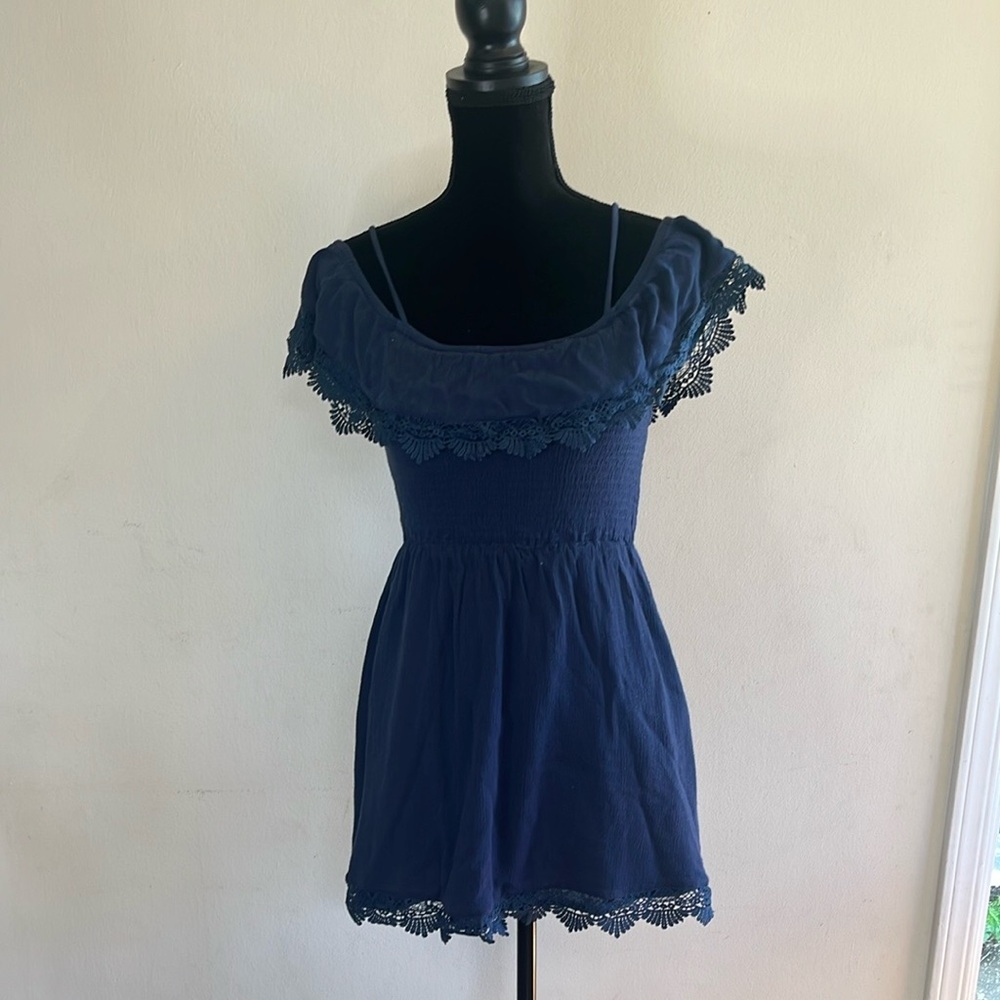 Aina Be Navy Cold Shoulder Dress